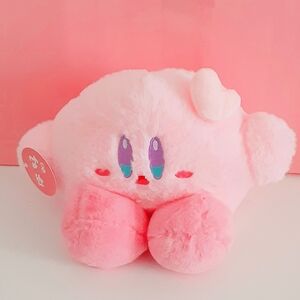 Pink Kirby Star Plush Toy 4in H 11in W
